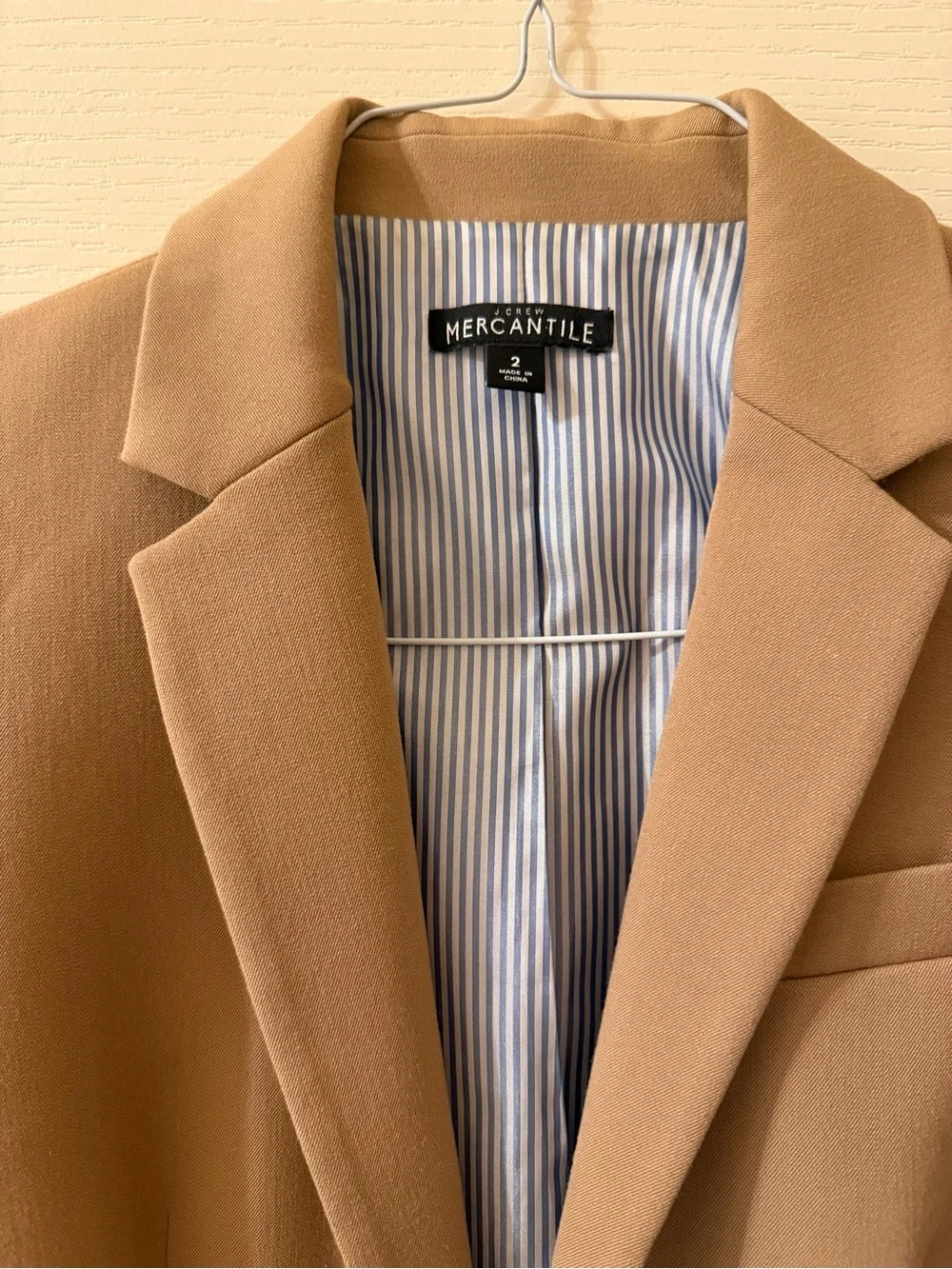 J. Crew Mercantile Women's Tan Blazer with Gold Buttons